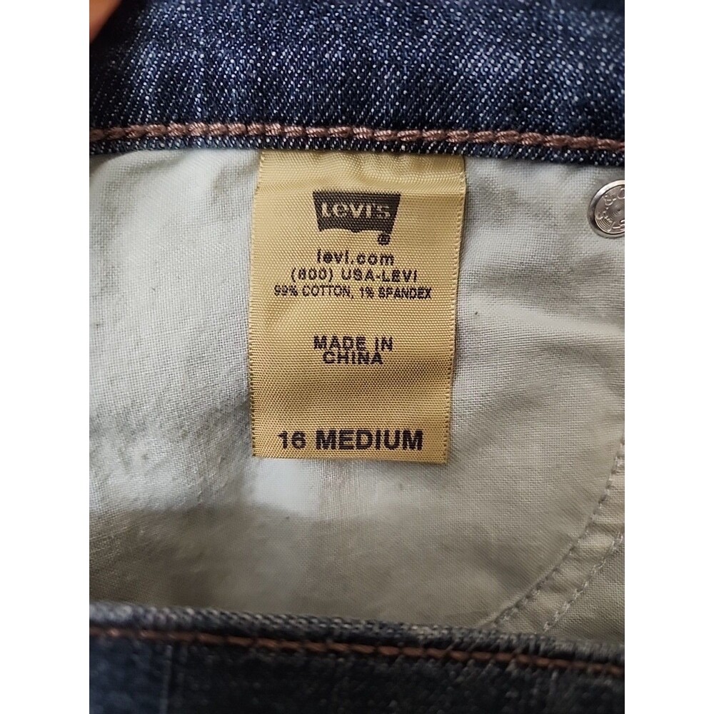 Levis 512 Perfectly Slimming Bootcut Jeans Women 16 Blue Medium Wash Stretch NEW - Picture 9 of 10